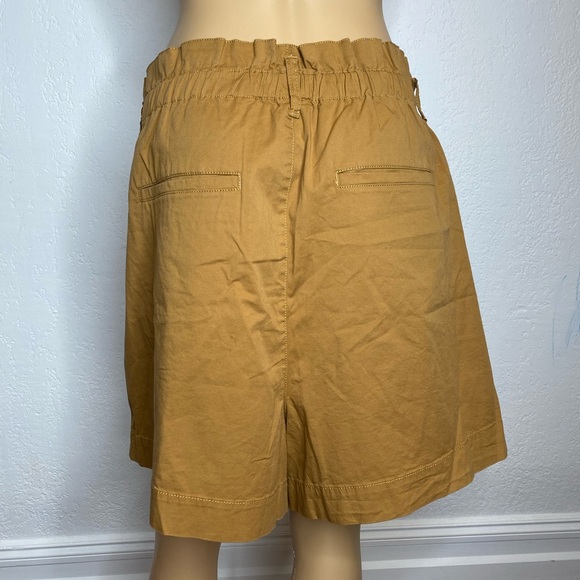 🆕 Madewell Paperbag Utility Shorts High Waisted Women’s Size L Toffee Tan - Picture 2 of 8